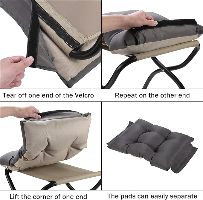 15" Foldable Foot Stool Ottoman - Image 8