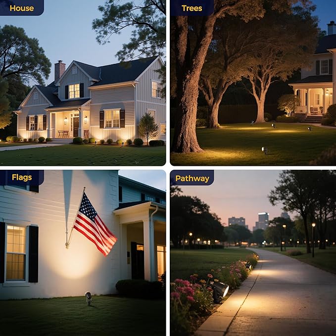 L LOHAS LED Outdoor Landscape Lighting, Auto On/Off 3000K Low Voltage Landscape - Image 7