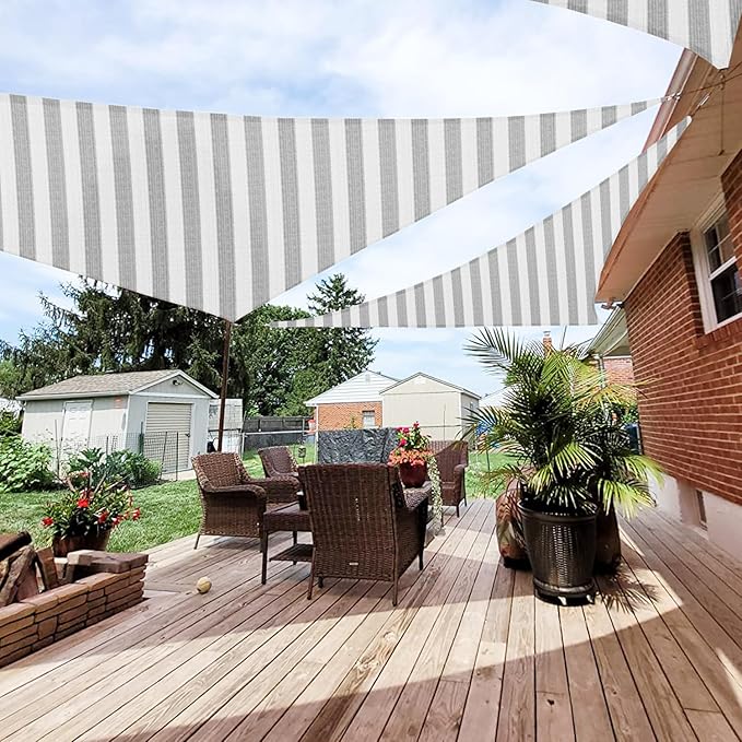 Patio Paradise 4' x 4' x 4' Sun Shade Sail Triangle Canopy Shade Cloth Fabric by Patio