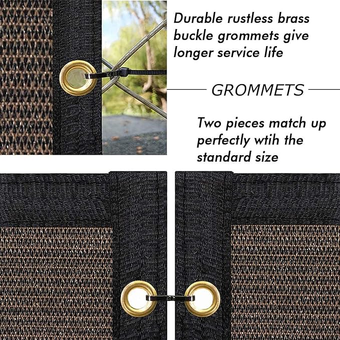UPGRADE Privacy Fence Screen 6'x13' Brown Outdoor 90% Visibility Blockage 170 - Image 4