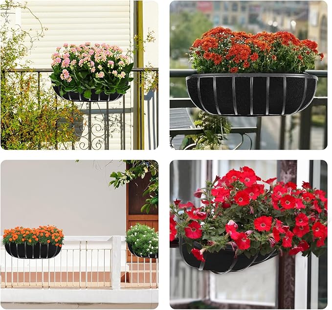 2PCS 36Inch Upgraded Planter Basket Liners Fabric Window Box Liners Felt Trough - Image 6