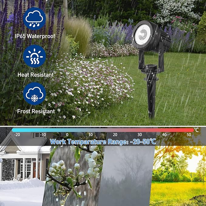 T-SUNUS Solar Garden Spot Lights, LED Solar Landscape Light Outdoor IP65 - Image 4