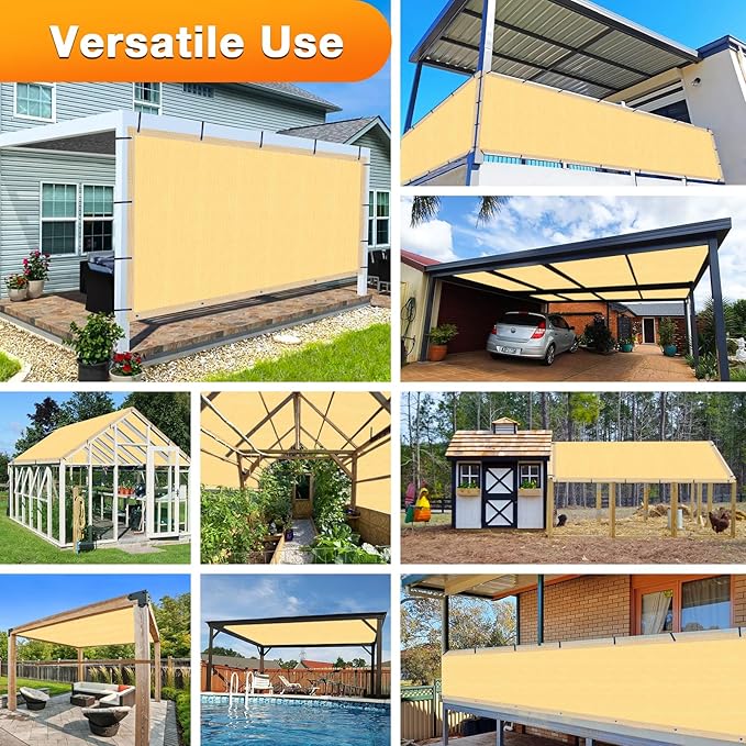 Artpuch Outdoor Pergola Shade Cover 13x13 FT Sun Shade Cloth - Image 7