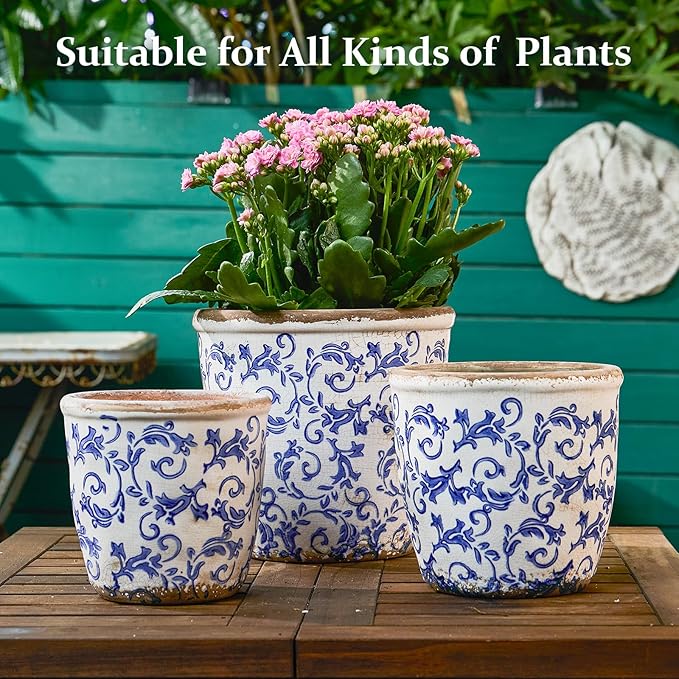 Vintage Ceramic Planter Without Drainage Hole, 6.5 Inch - Image 8