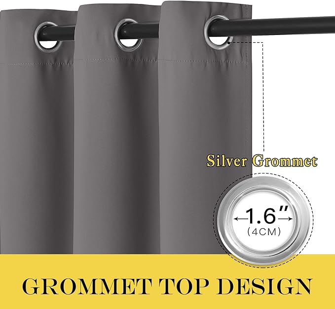 NICETOWN Blackout Doorway Curtain Drape 72 inch Long - Image 2