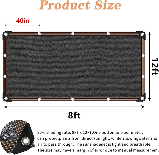 Shade Cloth for Plants Greenhouse, 80-90% Sunblock Shade Sails for Outdoor - Image 2