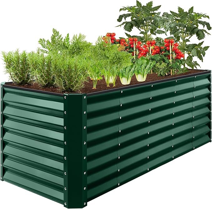 Best Choice Products 8x2x2ft Outdoor Metal Raised Garden Bed, Rectangular Deep by BestChoiceProducts