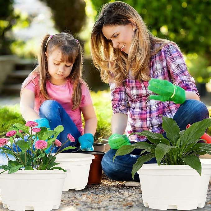5 Packs 13 inch Plant Pot Modern Decorative Garden Pot - Image 6