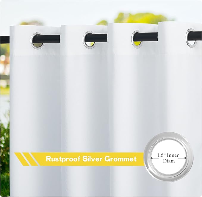 NICETOWN Canvas Waterproof Outdoor Curtains - Image 2