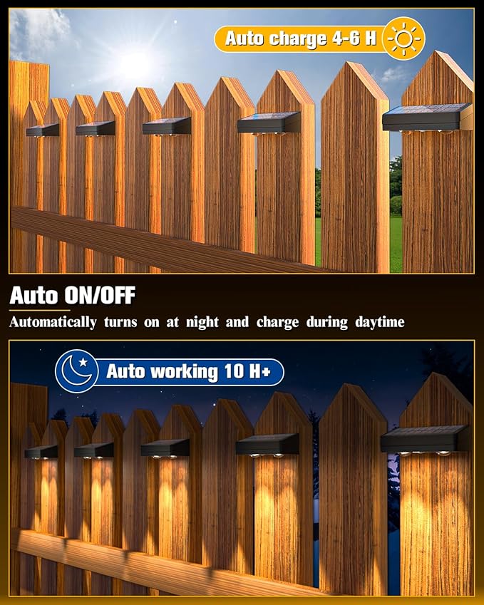 Solar Fence Lights 16 Pack, 50 Lumens Outdoor Solar Lights - Image 5