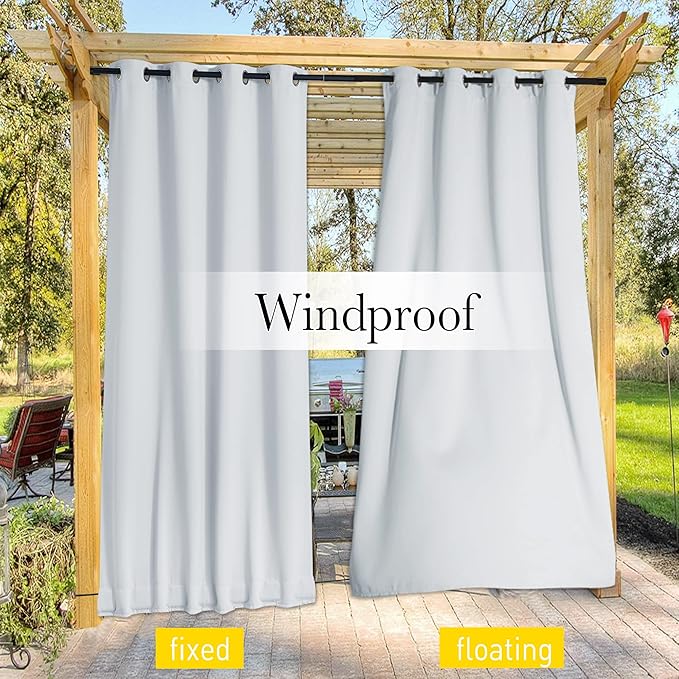 NICETOWN 2 Panels Outdoor Curtains - Image 6