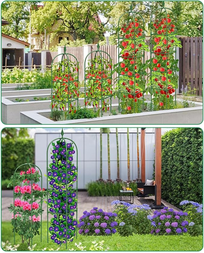 Garden Trellis for Climbing Plants Outdoor & Indoor - 6Ft Tall Rustproof Plant - Image 8