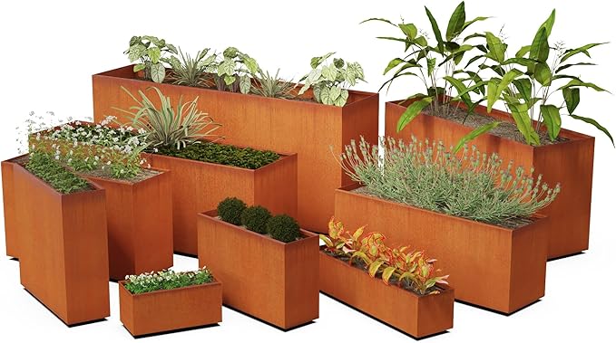 Plantercraft Extra Large Corten Steel Planter 60x24x24 | Large Rectangular - Image 6