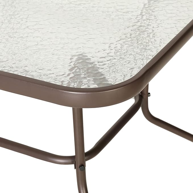 Flash Furniture Tory 31.5" x 55" Rectangular Tempered Glass Metal Table - Image 5