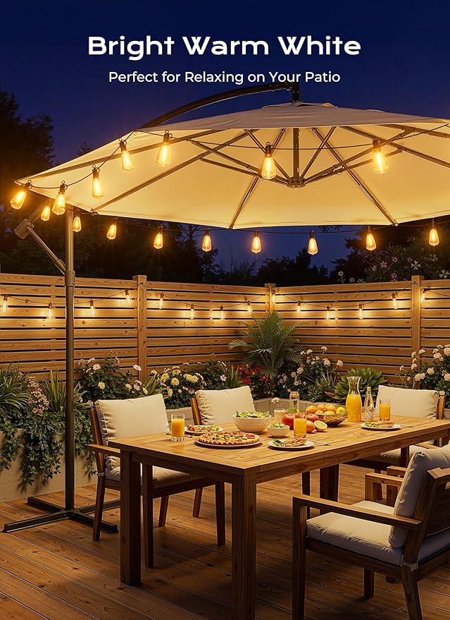 Brightown 100FT Solar String Lights Outdoor Waterproof, Patio Lights - Image 2