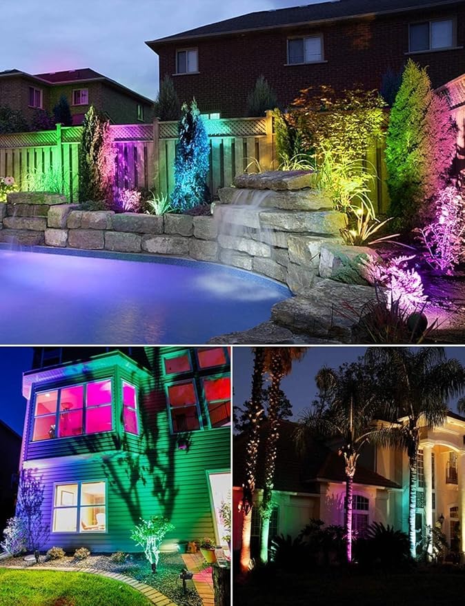 SUNVIE Christmas RGB Low Voltage Landscape Lights 12W LED Color Changing - Image 5
