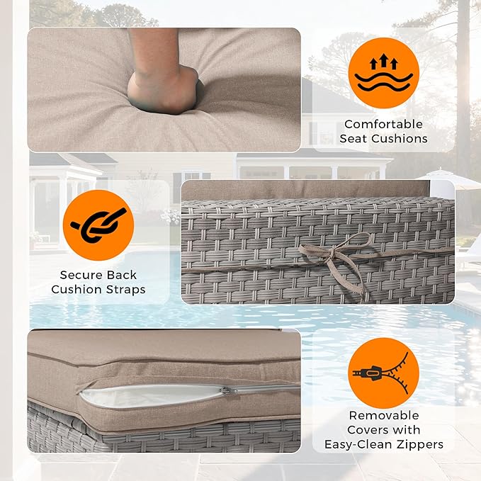8-Seat Modern Patio Furniture Set - Image 7