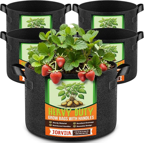 5 Pack 5 Gallon Grow Bags, Thickened Nonwoven Fabric Planter Pots by Unknown