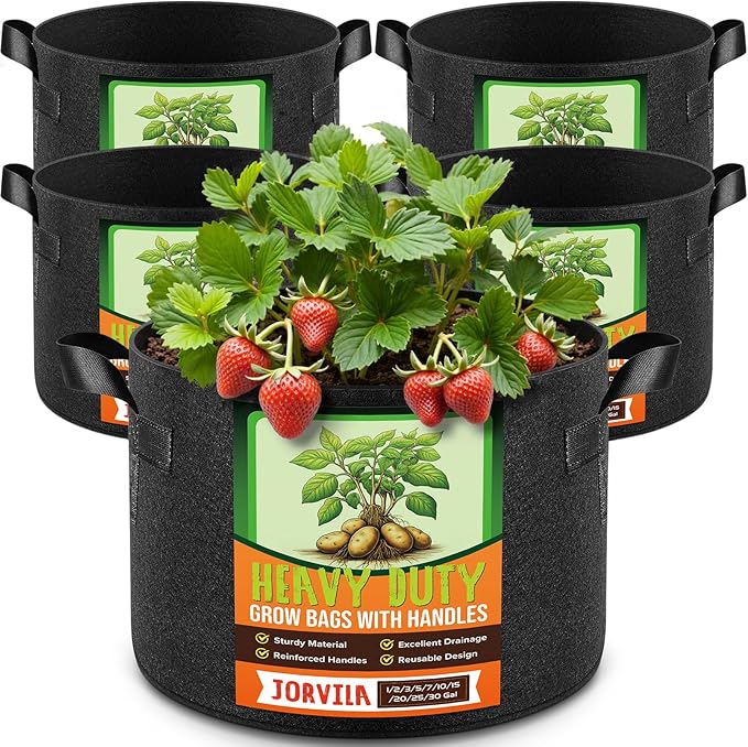 5 Pack 1 Gallon Grow Bags, Thickened Nonwoven Fabric Planter Pots by Unknown