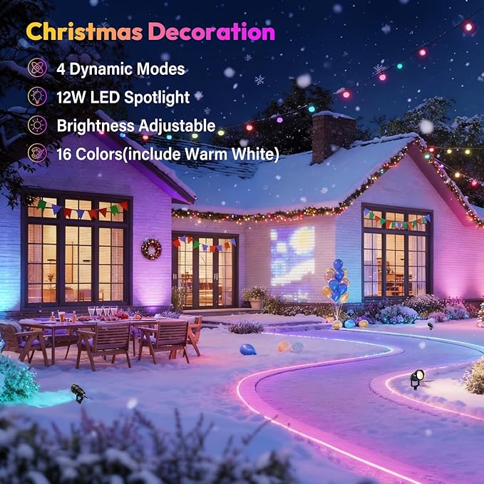 Halloween Christmas Spotlight Outdoor Color Changing Landscape Spotlights - Image 3