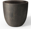 Kante 18 Inch Dia Round Concrete Planter, Indoor Outdoor Large Plant Pot by Kante