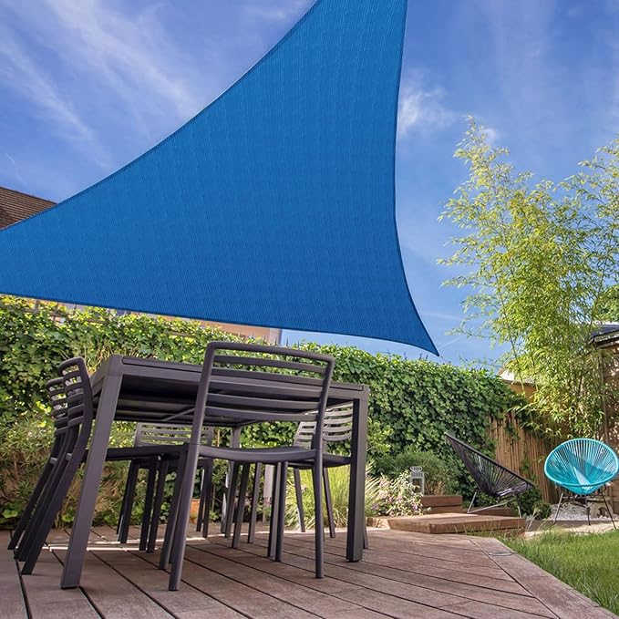 E&K Sunrise 24' x 24' x 24' Sun Shade Sail Triangle Canopy Shade Cover UV Block - Image 7