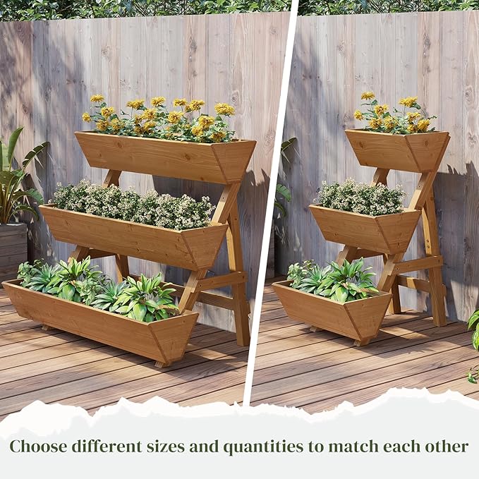 3-Tier Wooden Vertical Raised Garden Bed - Image 6