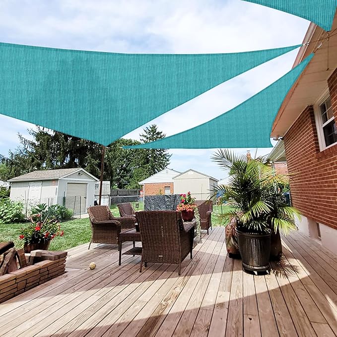 Patio Paradise 14' x 14' x 14' Sun Shade Sail Triangle Canopy Shade Cloth by Patio