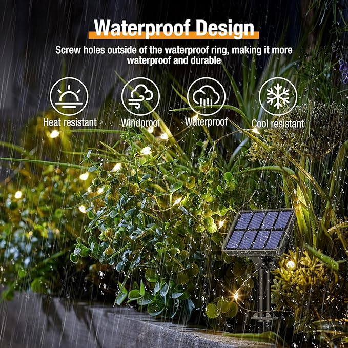 btfarm 4 Pack Solar String Lights Outdoor - Image 5