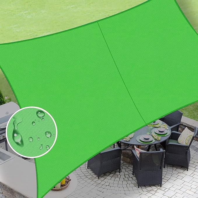 LOVE STORY Rectangle 9'x14' Waterproof Sun Shade Sail Canopy UV Block by LOVESTORY