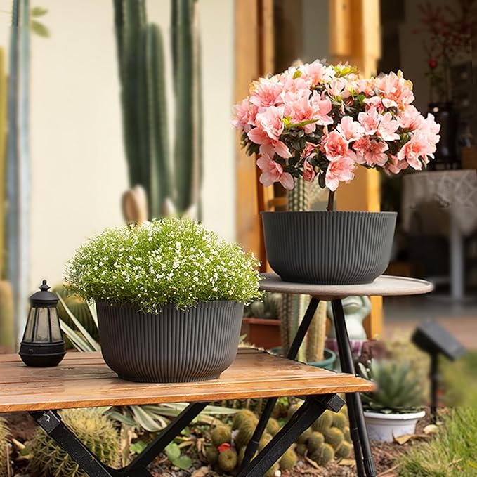 T4U 8 Inch Plant Pots, 2 Pack Self Watering Planter - Image 4