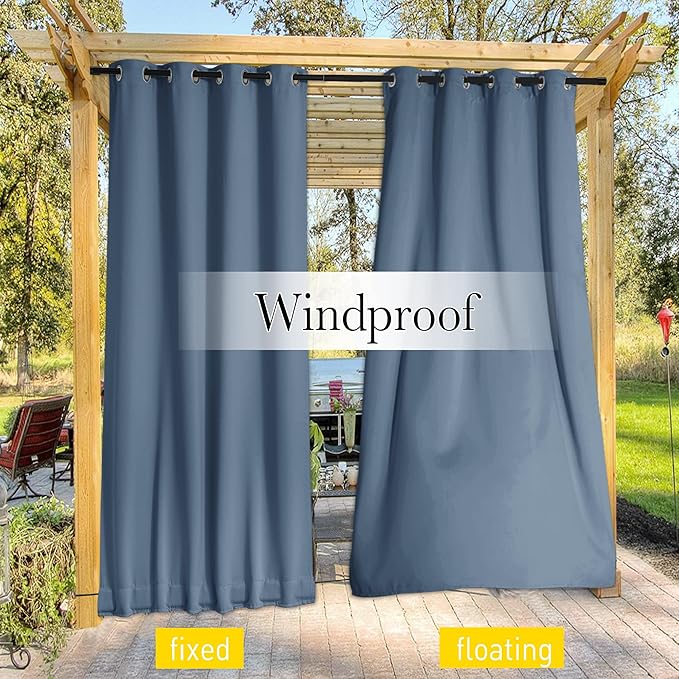 NICETOWN 2 Panels Outdoor Curtains - Image 4