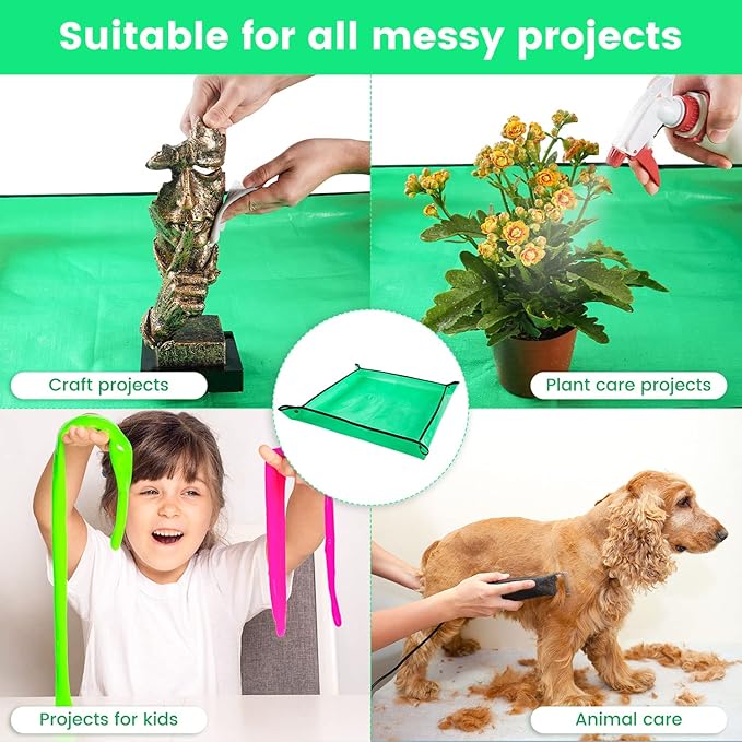 Repotting Mat for Indoor Plant Transplanting Control Mess, 26.8"X26.8" - Image 4
