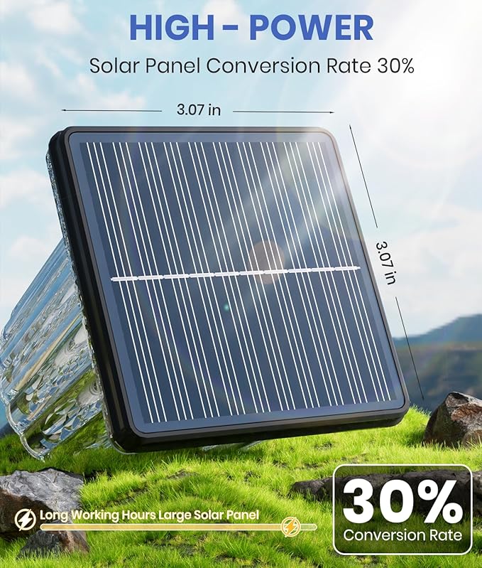 Super Bright Solar Powered Outdoor Lights 4 Pack, Adjustable Warm&Cool White - Image 2