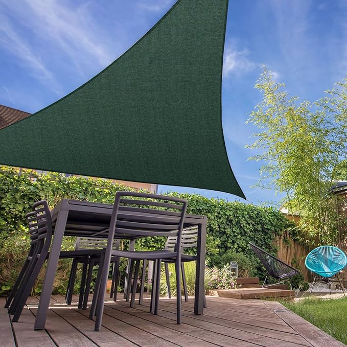 E&K Sunrise 16' x 16' x 16' Sun Shade Sail Triangle Canopy Shade Cover UV Block - Image 7