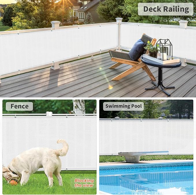 LOVE STORY Balcony Privacy Screen, 2.5'x5' Deck Shield Screen Fence Cover - Image 4