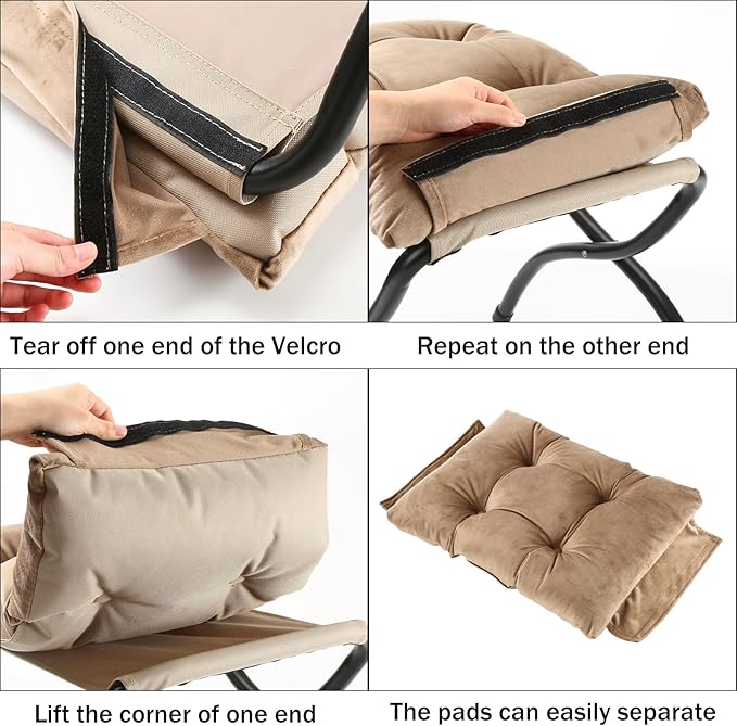 15" Foldable Foot Stool Ottoman - Image 8