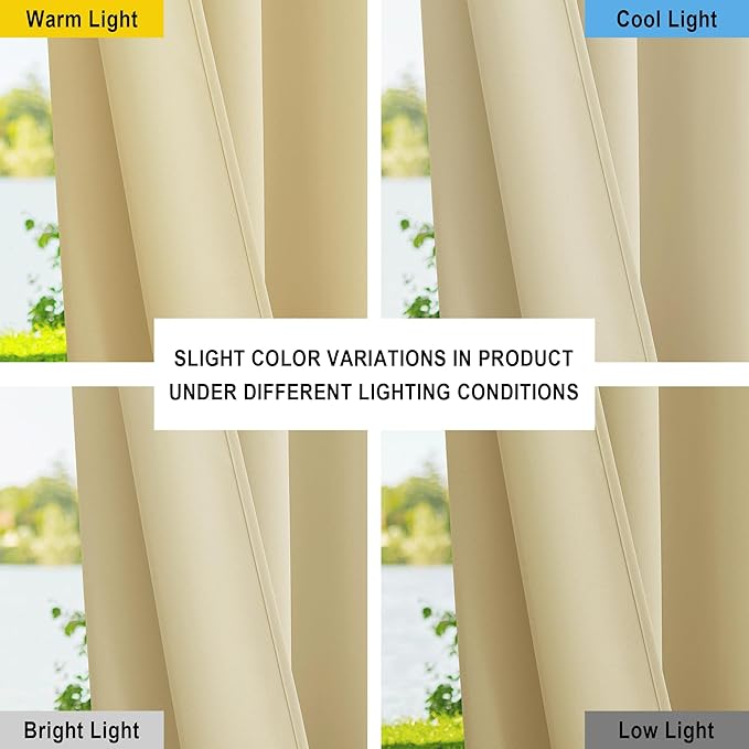 NICETOWN 2 Panels Outdoor Curtains - Image 4