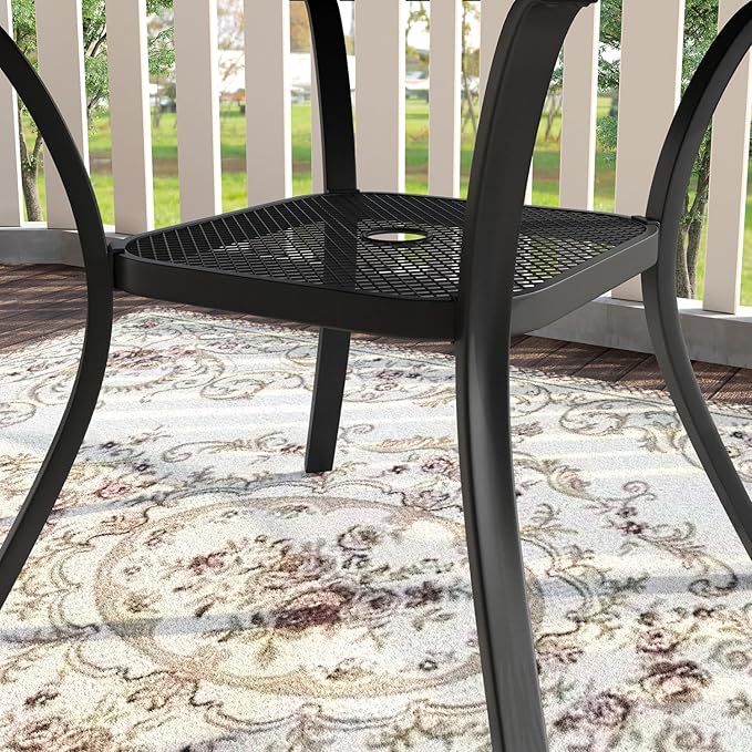 VICLLAX Patio Dining Set for 4, Outdoor Furniture Set Includes 41.2" Round - Image 7