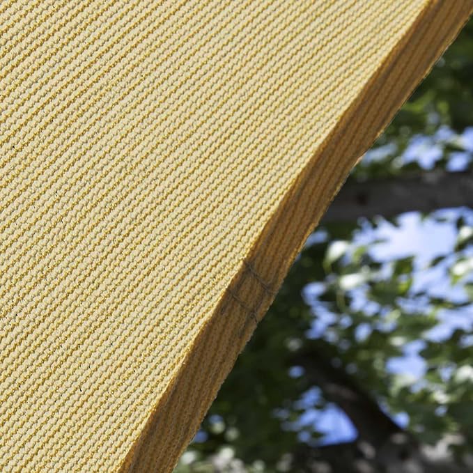 Amgo Custom Size 7' x 11' x 13' Sand Beige Right Triangle Sun Shade Sail Order - Image 8