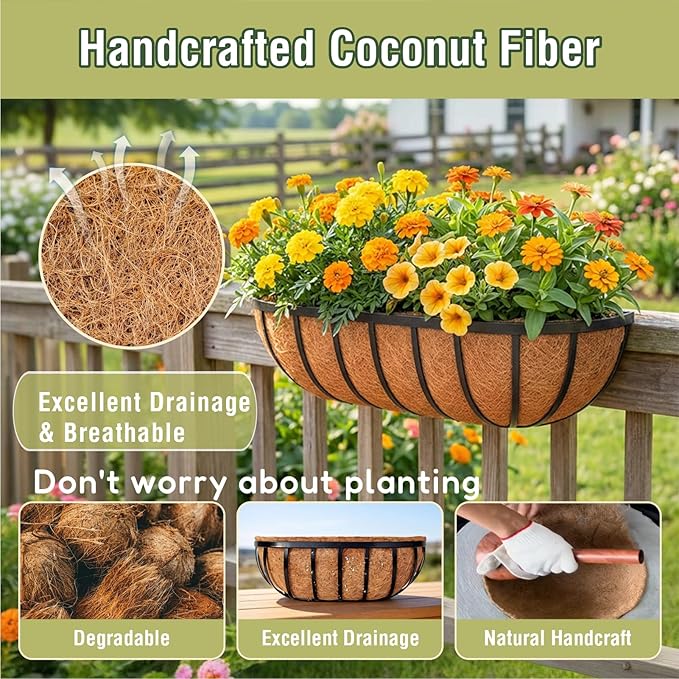 4 Pcs 30 Inch Trough Coco Liner - Image 4