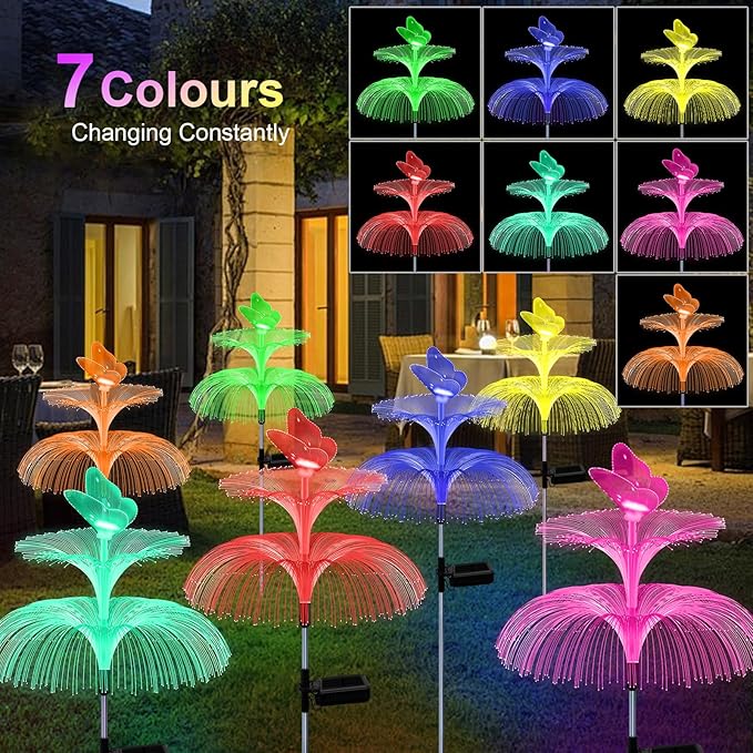 4 Pack Solar Garden Lights, Gardening Birthday Gifts - Image 3