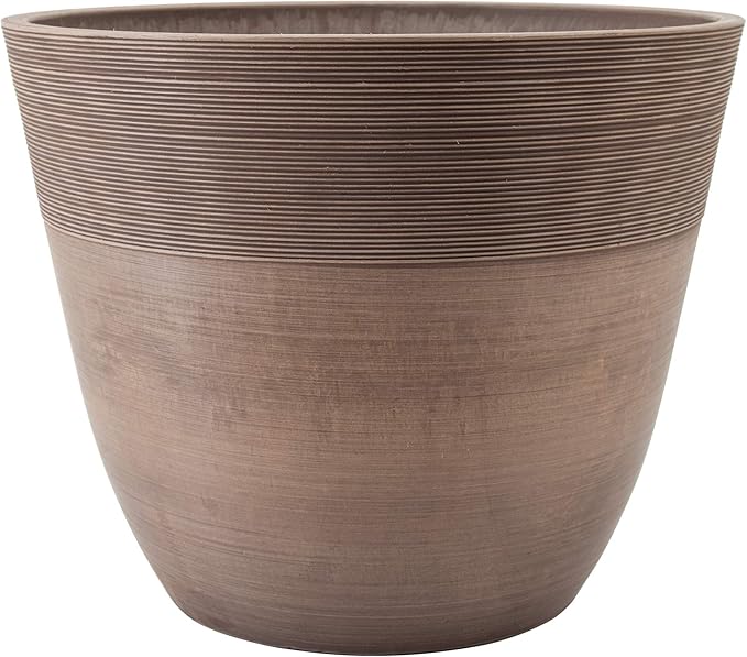 PSW Pot Collection FM40TP 16-inch Plastic/Stone/Wood Composite Large Ribbed - Image 2