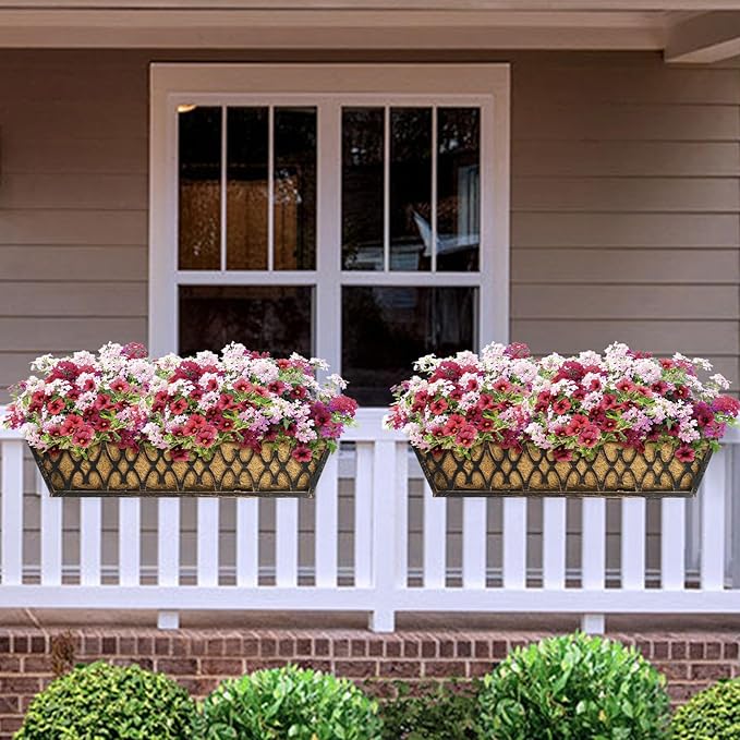6 Pack 30 Inch Window Boxes Planters Railing Planter Box - Image 2