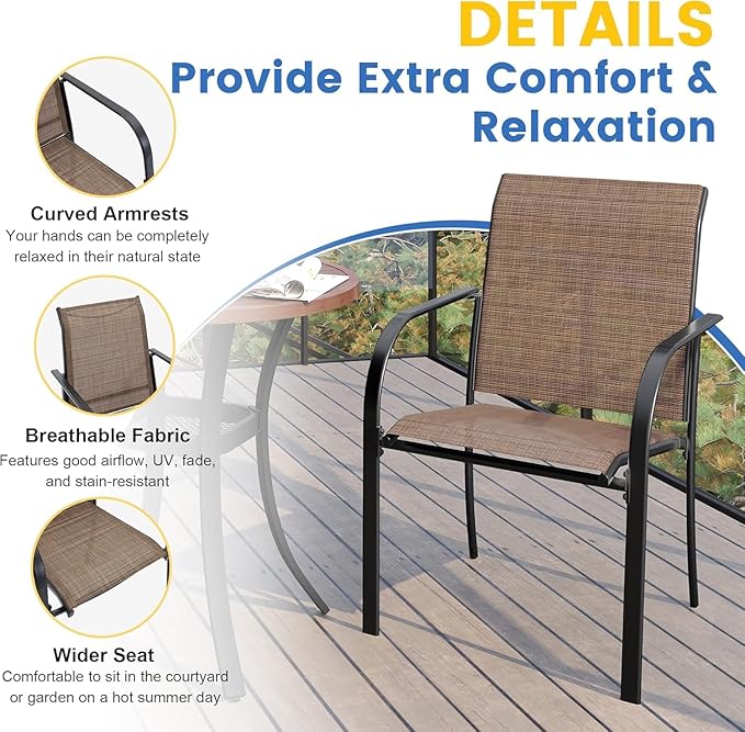 VICLLAX 5 Pieces Patio Dining Set - Image 4