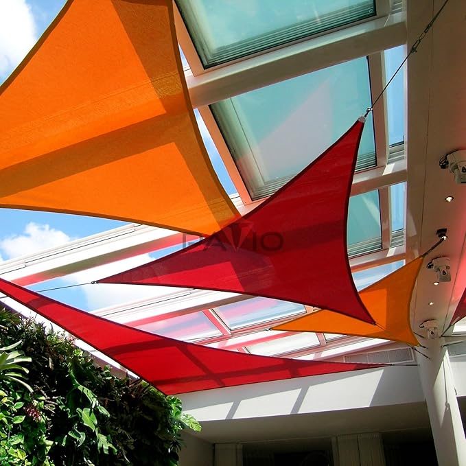 Patio Paradise 20' x 20' x 20' Sun Shade Sail Triangle Canopy Shade Cloth - Image 6