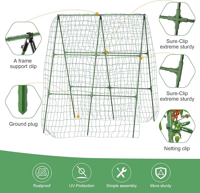 2PCS Cucumber Trellis for Climbing Plants Outdoor, Garden Trellis for Raised - Image 4