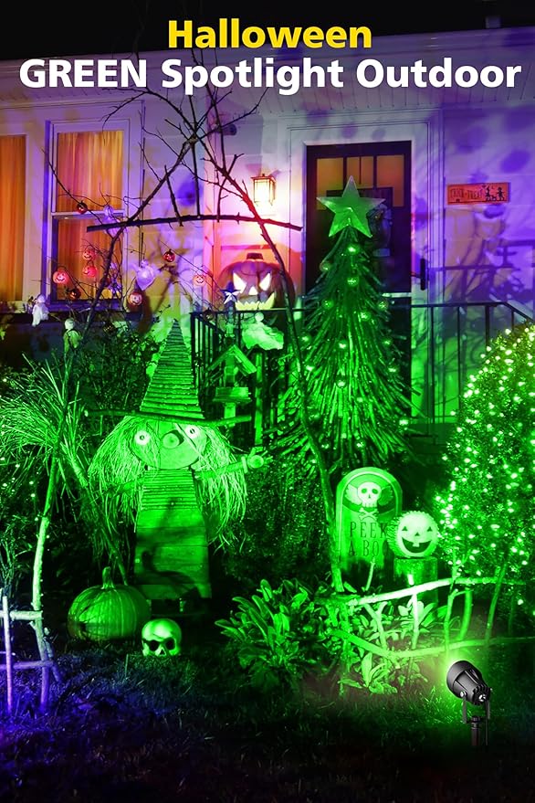 T-SUN Green Spotlight Outdoor, Waterproof LED Landscape Lighting - Image 2