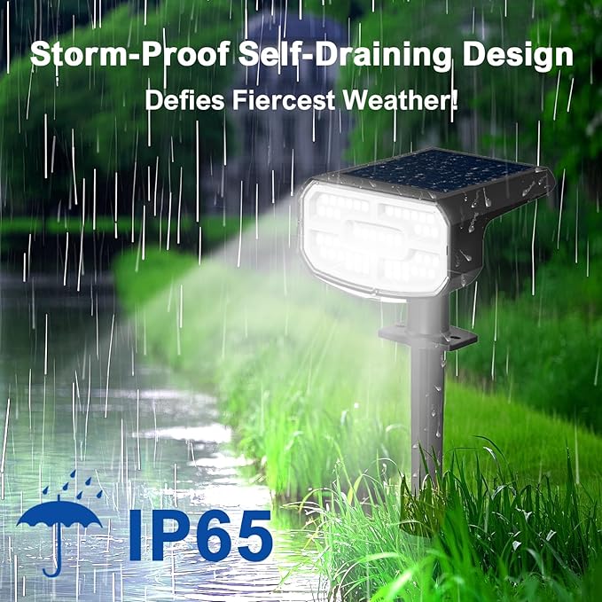 Solar Lights Outdoor Waterproof IP65, Super Bright LED, Cool Light 2 Lighting - Image 5