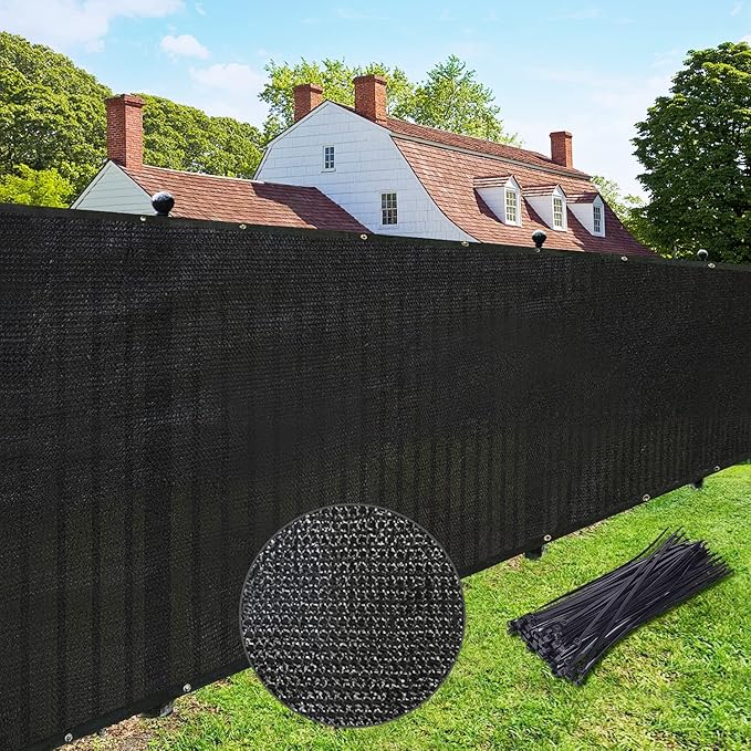 UPGRADE Privacy Fence Screen 6'x9' Black Outdoor 90% Visibility Blockage 170 by UPGRADE